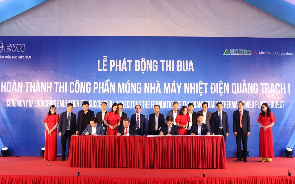 EVN tổ chức phát động thi đua thi công xây sựng công trình Nhà máy Nhiệt điện Quảng Trạch I