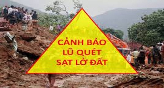 Tin cảnh báo lũ quét và sạt lở đất khu vực các tỉnh: Lai Châu, Sơn La, Điện Biên, Lào Cai, Hà Giang