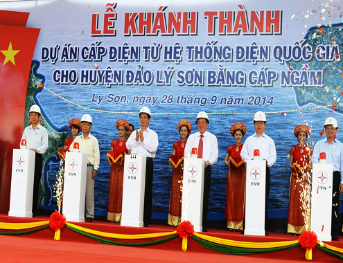Huyện đảo Lý Sơn hòa điện lưới quốc gia