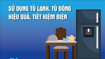 Infographic: Sử dụng tủ lạnh, tủ đông hiệu quả, tiết kiệm điện