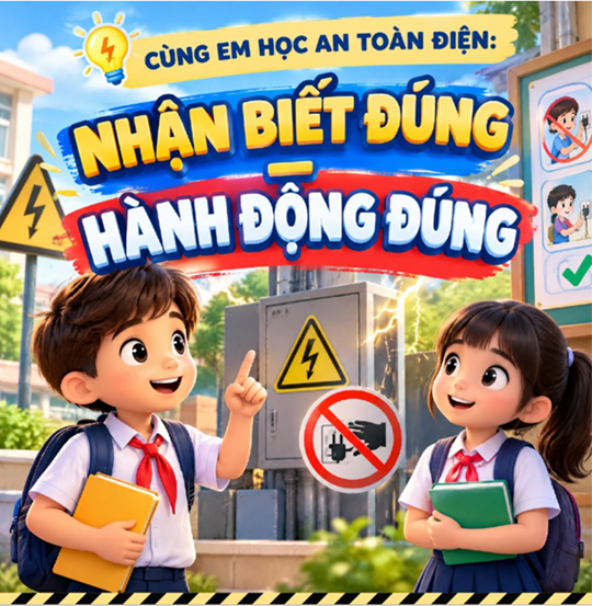 Cùng em học an toàn điện: Nhận biết đúng, hành động đúng