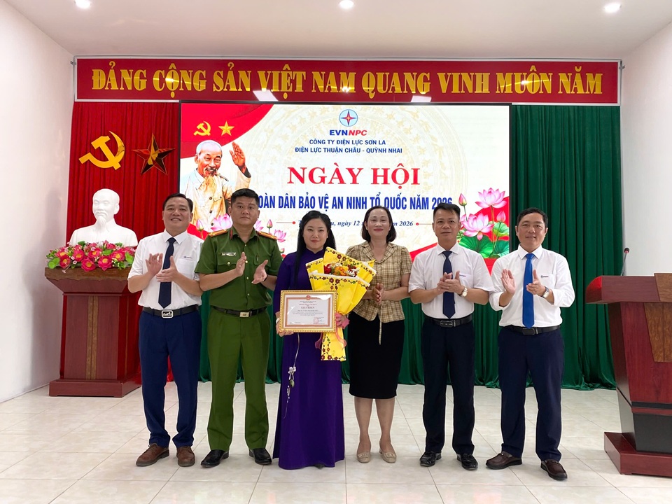 Điện lực Thuận Châu - Quỳnh Nhai tổ chức Ngày hội toàn dân bảo vệ an ninh Tổ quốc năm 2026