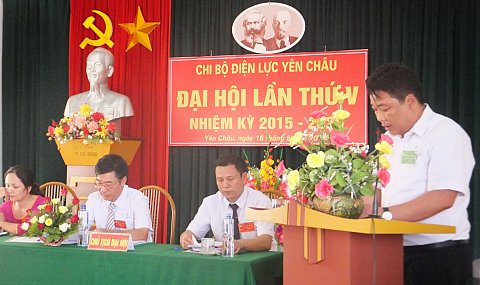 Đại hội Chi bộ Điện lực Yên Châu lần thứ V, nhiệm kỳ 2015 - 2020