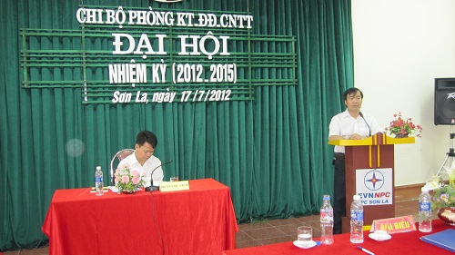Đại hội chi bộ Phòng Kỹ thuật - Điều độ - Công nghệ thông tin nhiệm kỳ 2012 - 2015
