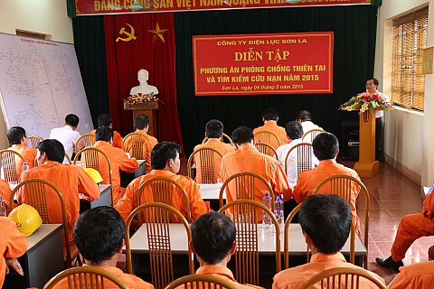 PC Sơn La : Tổ chức diễn tập phòng chống thiên tai và tìm kiếm cứu nạn năm 2015.