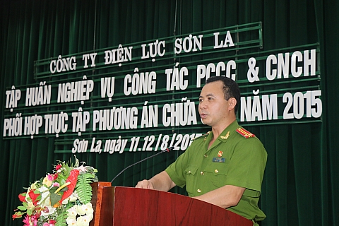 PC Sơn La tổ chức tập huấn nghiệp vụ PCCC và CNCH năm 2015