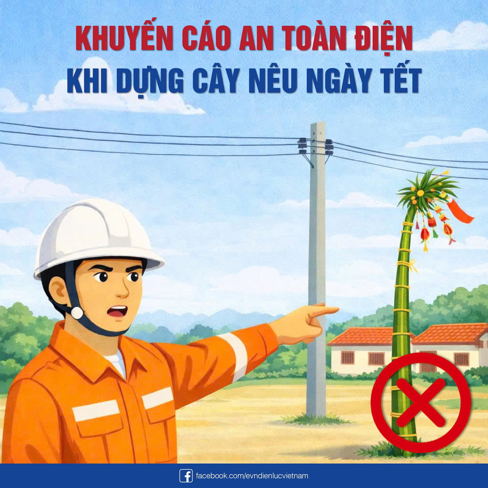 Khuyến cáo an toàn điện khi dựng câu nêu ngày Tết