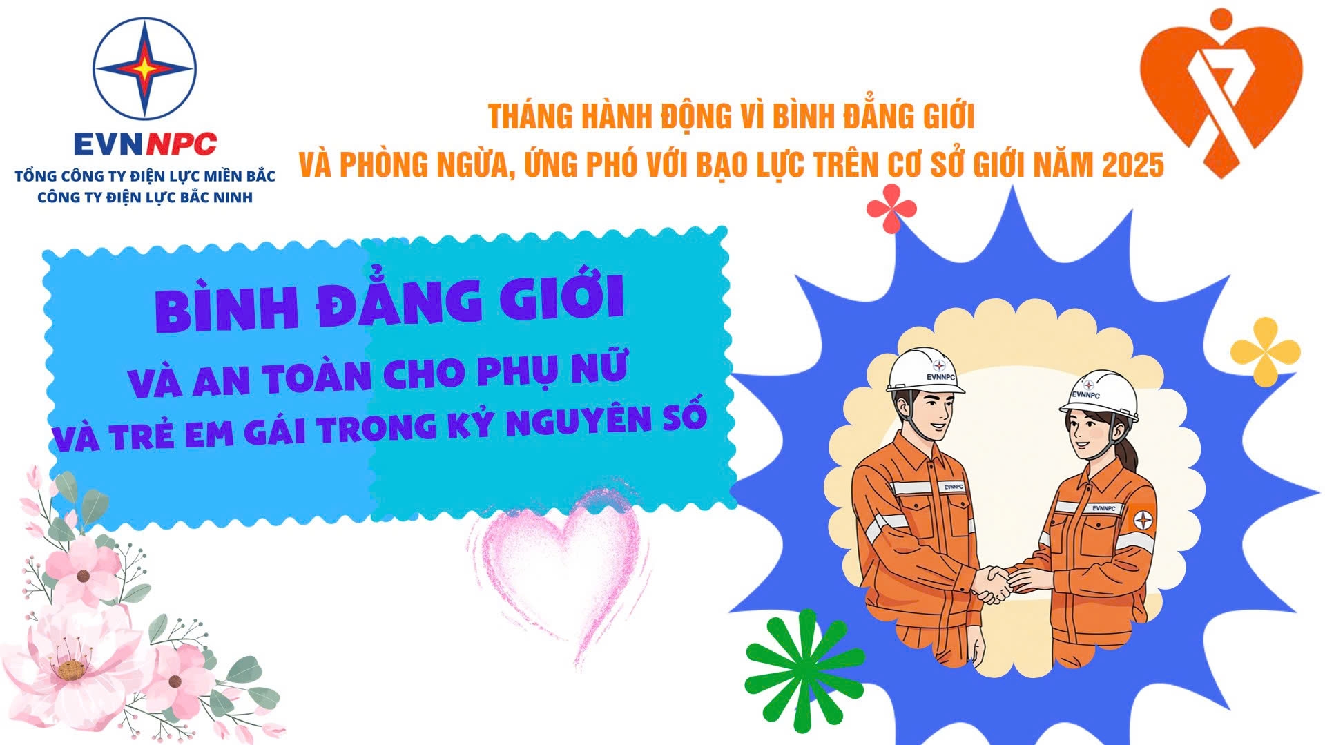 EVNNPC hưởng ứng “Tháng hành động vì bình đẳng giới và phòng ngừa, ứng phó với bạo lực trên cơ sở giới năm 2025”