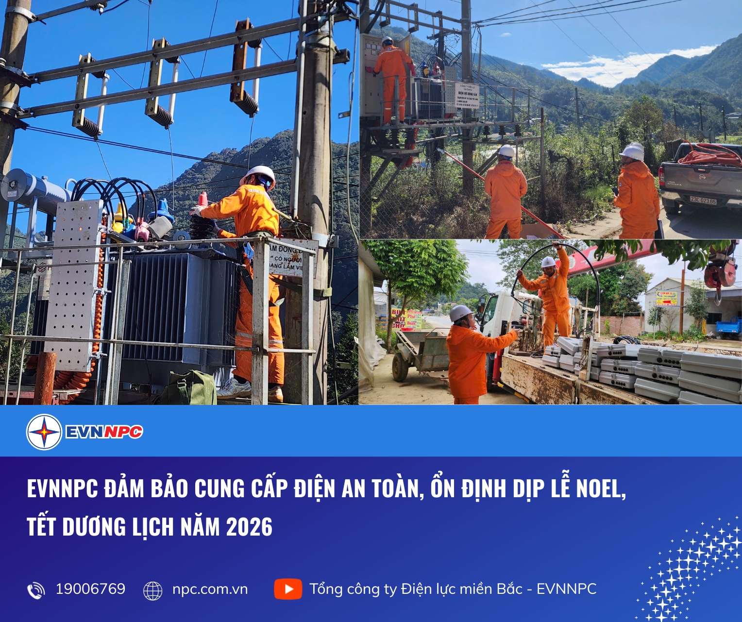 EVNNPC đảm bảo cung cấp điện an toàn, ổn định dịp Lễ Noel, Tết Dương lịch năm 2026