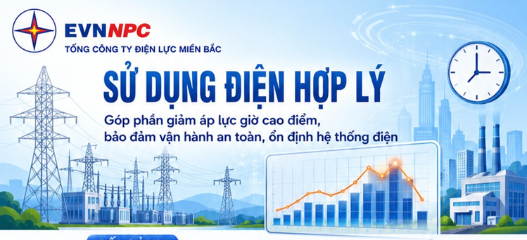 EVNNPC KHUYẾN NGHỊ KHÁCH HÀNG SỬ DỤNG ĐIỆN HỢP LÝ, GÓP PHẦN GIẢM ÁP LỰC GIỜ CAO ĐIỂM