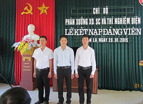 Chi bộ PX XDSC&TNĐ: Kết nạp Đảng viên mới