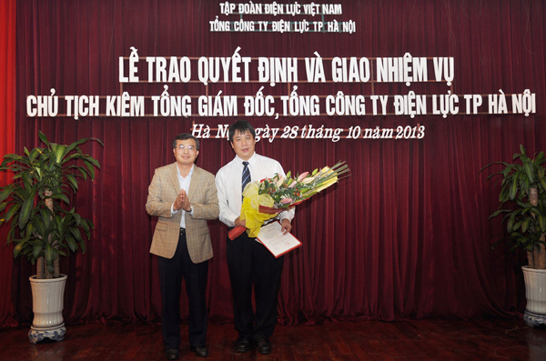 EVN bổ nhiệm tân Chủ tịch kiêm Tổng giám đốc Tổng công ty Điện lực TP Hà Nội