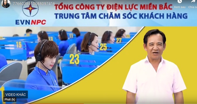 Video clip: Tuyên truyền về các Dịch vụ chăm sóc khách hàng của Tổng công ty Điện lực miền Bắc qua tổng đài 19006769