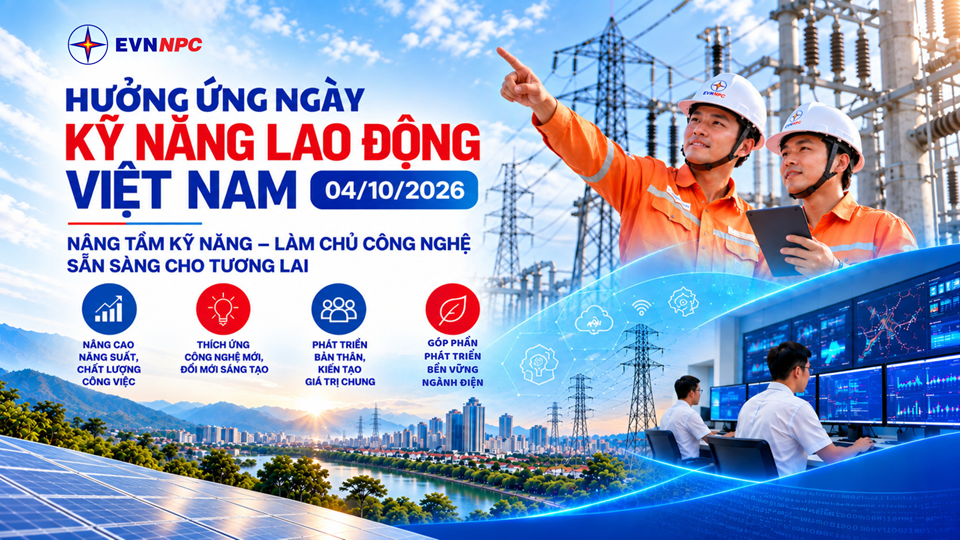 EVNNPC hưởng ứng Ngày Kỹ năng lao động Việt Nam 4/10/2026