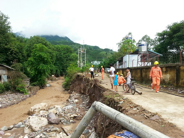 Thông tin về tình hình sự cố thiệt hại do thiên tai gây ra