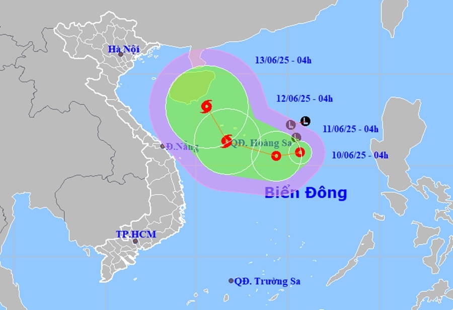 Áp thấp nhiệt đới hình thành trên Biển Đông