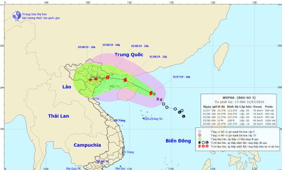 Khẩn trương ứng phó bão số 3