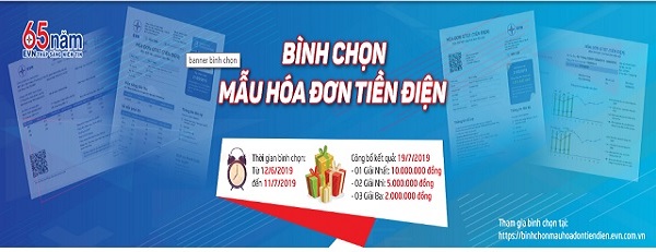 EVN tổ chức bình chọn mẫu hóa đơn tiền điện trên internet