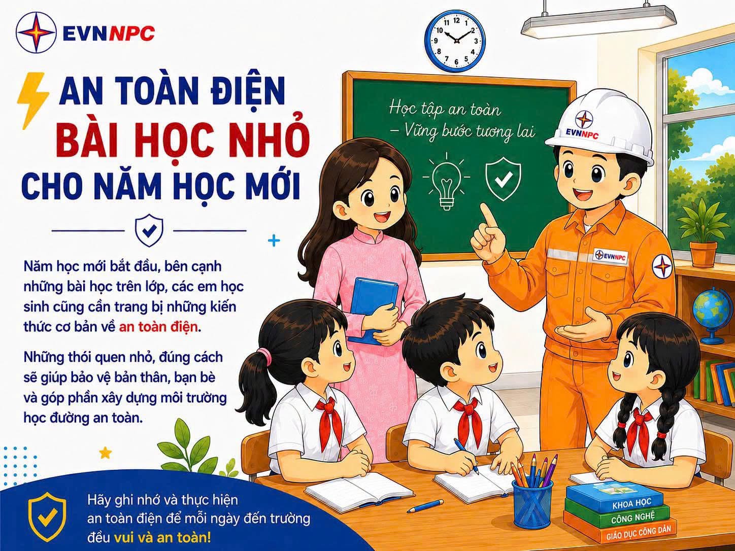 ⚡ AN TOÀN ĐIỆN – BÀI HỌC NHỎ CHO NĂM HỌC MỚI