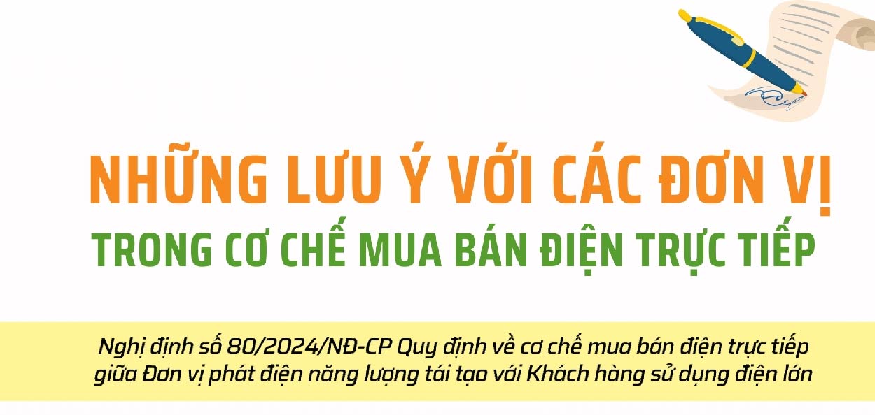 Nghị định số 80/2024/NĐ-CP: Những lưu ý với các đơn vị trong cơ chế mua bán điện trực tiếp