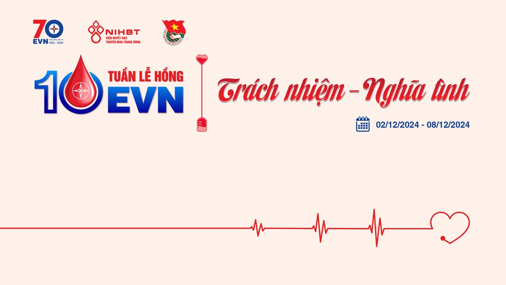Bộ nhận diện Tuần lễ hồng EVN lần thứ X - năm 2024