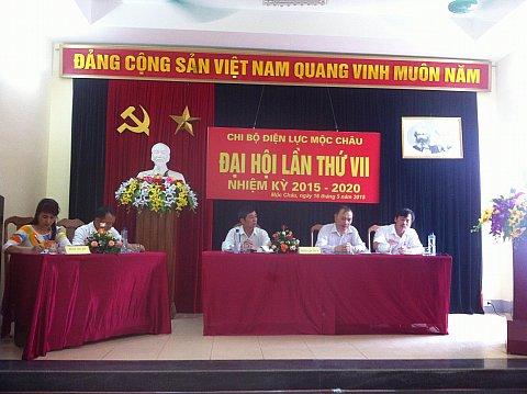 Đại hội Chi bộ Điện lực Mộc Châu thành công tốt đẹp