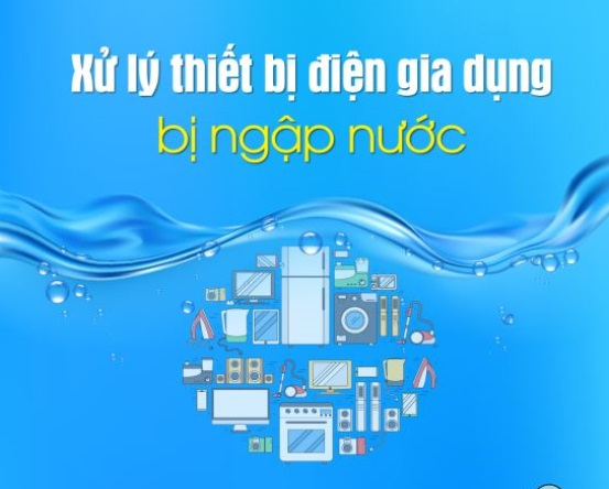 Infographic: Xử lý thiết bị điện gia dụng bị ngập nước